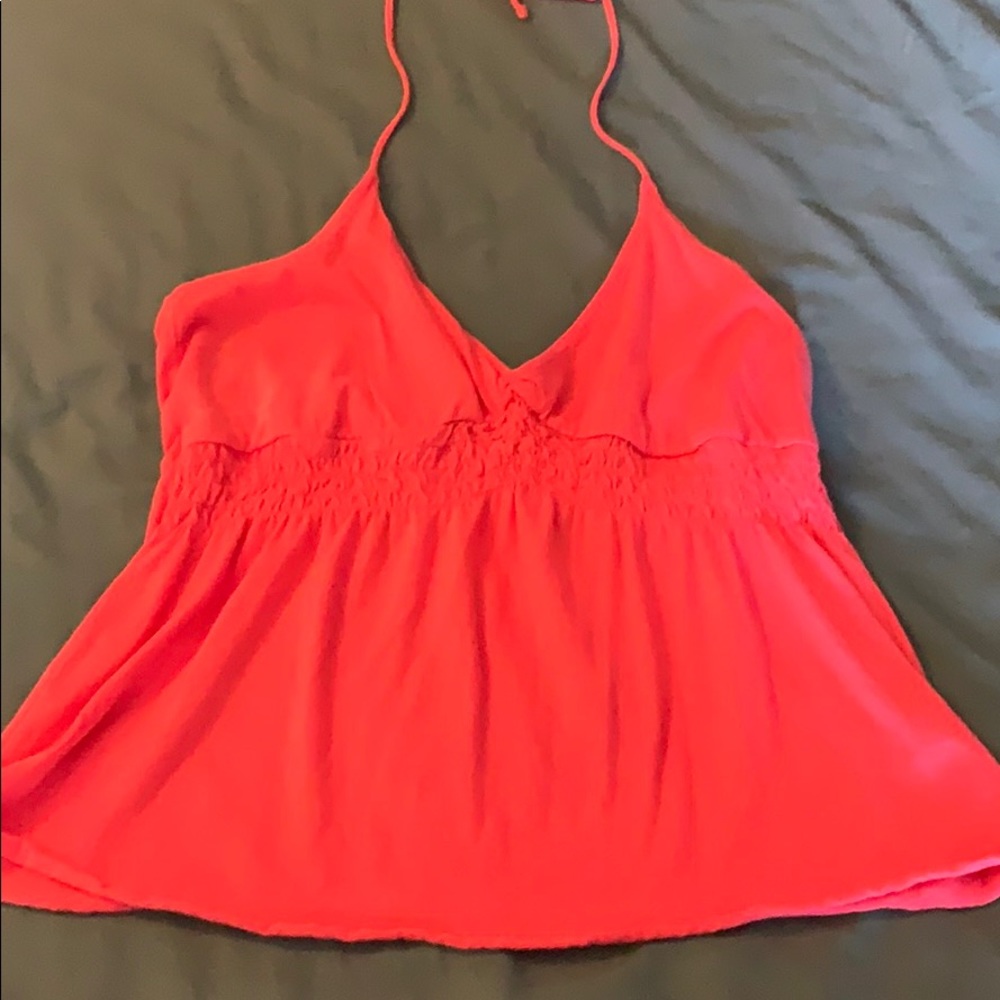 Hot pink halter top